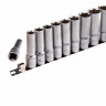 Набор удлиненных торцевых головок 1/2&quot;, шестигранные, CrV, 10 шт., 10-22 мм Stels