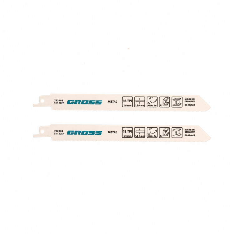 Полотна по металлу для сабельной пилы 4402 - S1122EF, 180 x 1,4 мм, 2 шт. Gross