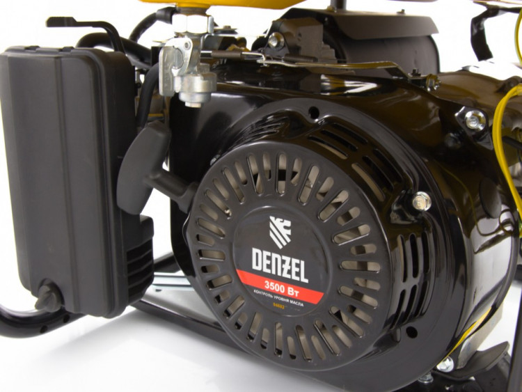 Генератор бензиновый GE 4000, 3,5 кВт, 220 В/50 Гц, 15 л, ручной старт Denzel