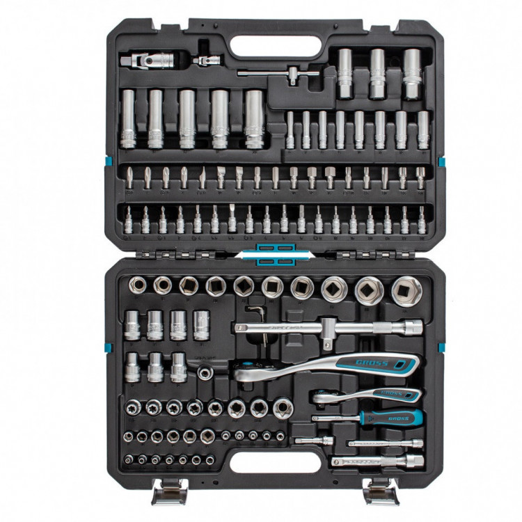 Набор инструментов 109 предметов, 120 зубьев, CrV 1/4, 1/2&quot; Gross