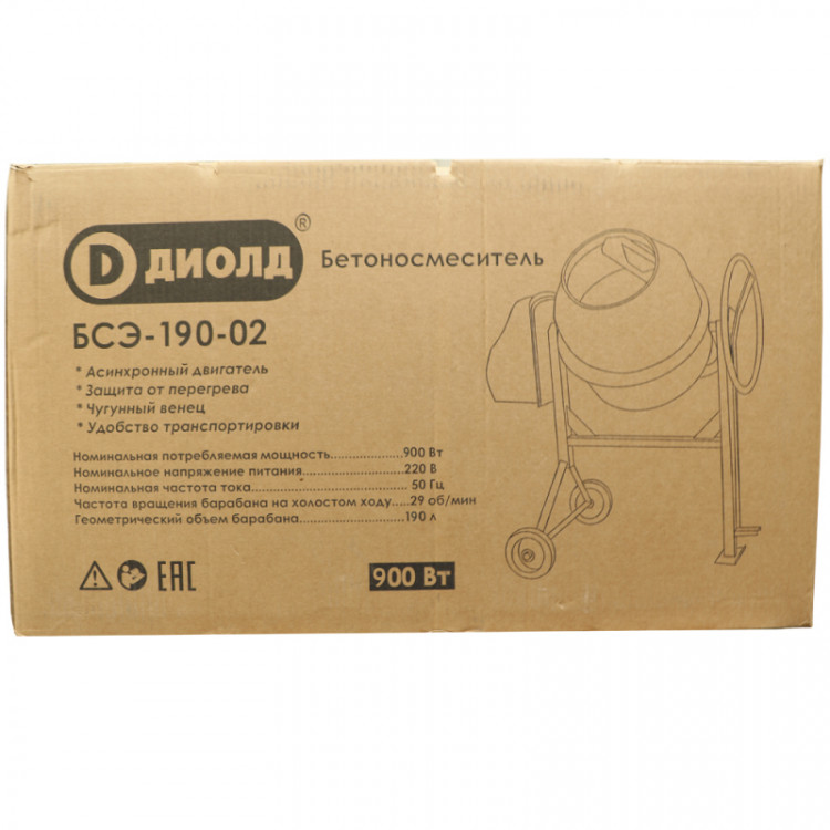 Бетономешалка Диолд БСЭ-190-02