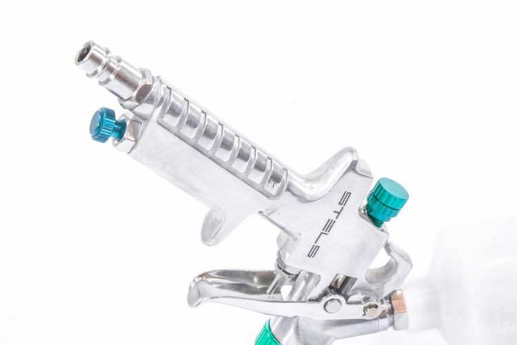 Краскораспылитель AG 810 HVLP, гравитационный, сопло 0,8 мм и 1 мм Stels