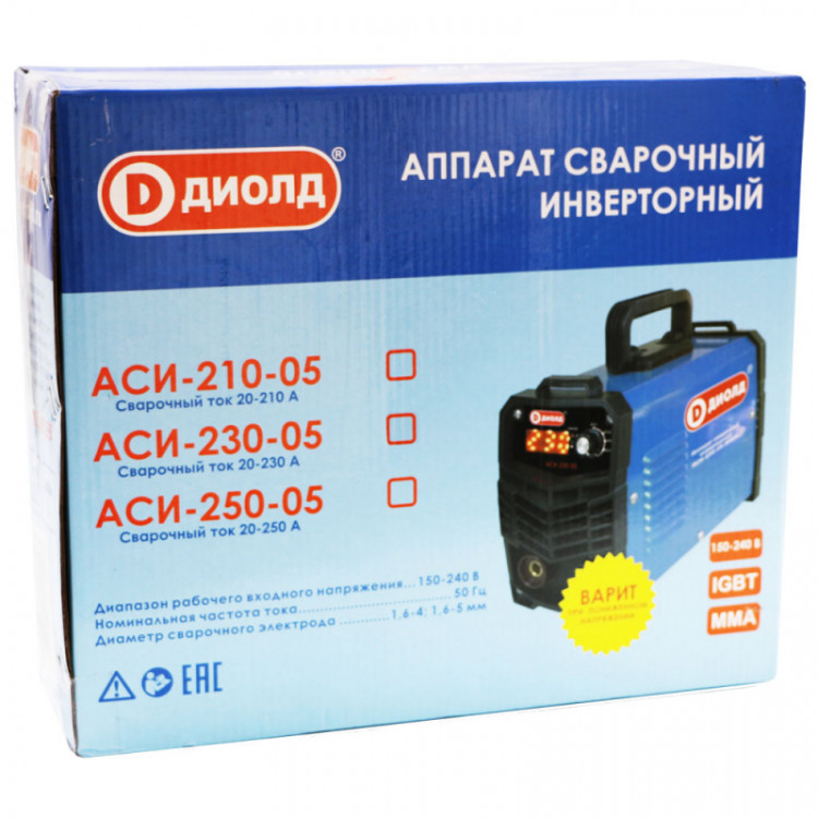 Аппарат сварочный инверторный Диолд АСИ 210-05