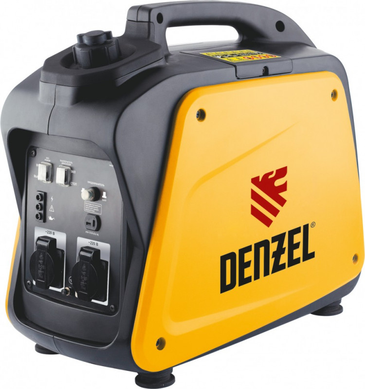 Генератор инверторный GT-2100i, X-Pro 2.1 кВт, 220 В, бак 4,1 л, ручной старт Denzel