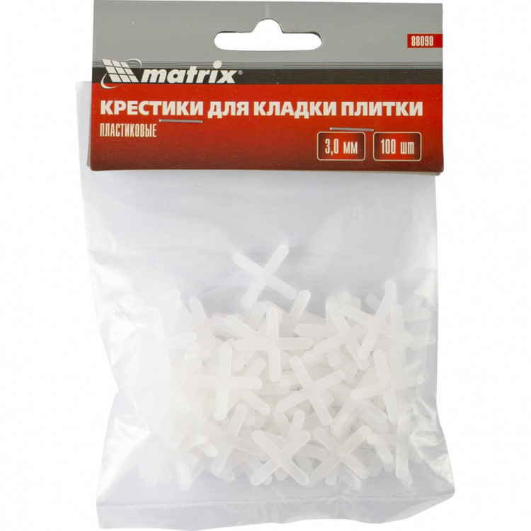 Крестики, 3,0 мм, для кладки плитки, 100 шт Matrix