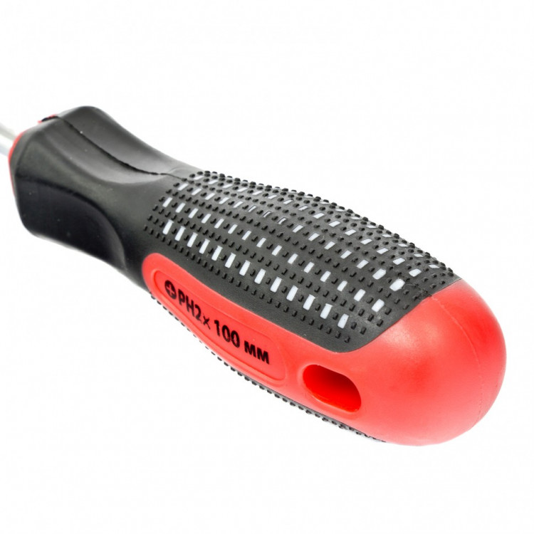 Отвертка Fusion, PH2 х 100 мм, CrV, трехкомпонентная рукоятка &quot;Anti slip&quot; Matrix