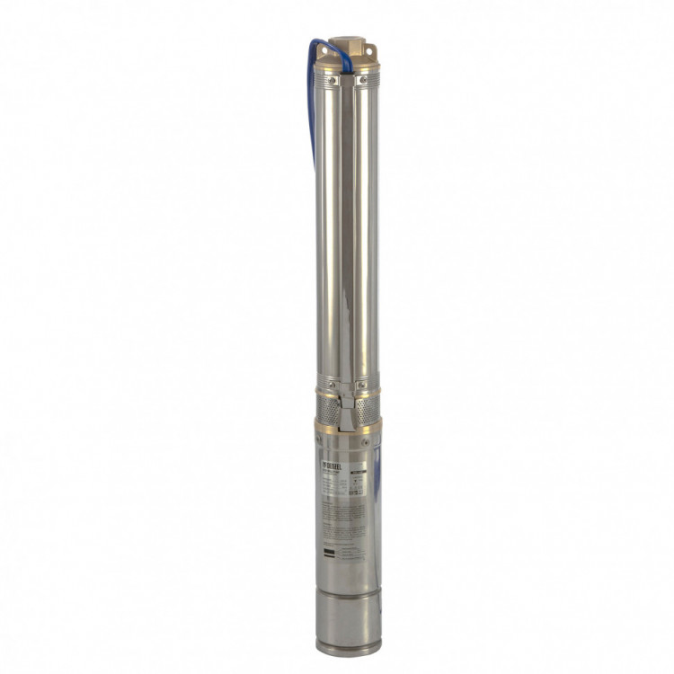 Скважинный насос DWC-4-80, центробежный, диаметр 4&quot;, 1500 Вт, 5700 л/ч, напор 80 м Denzel