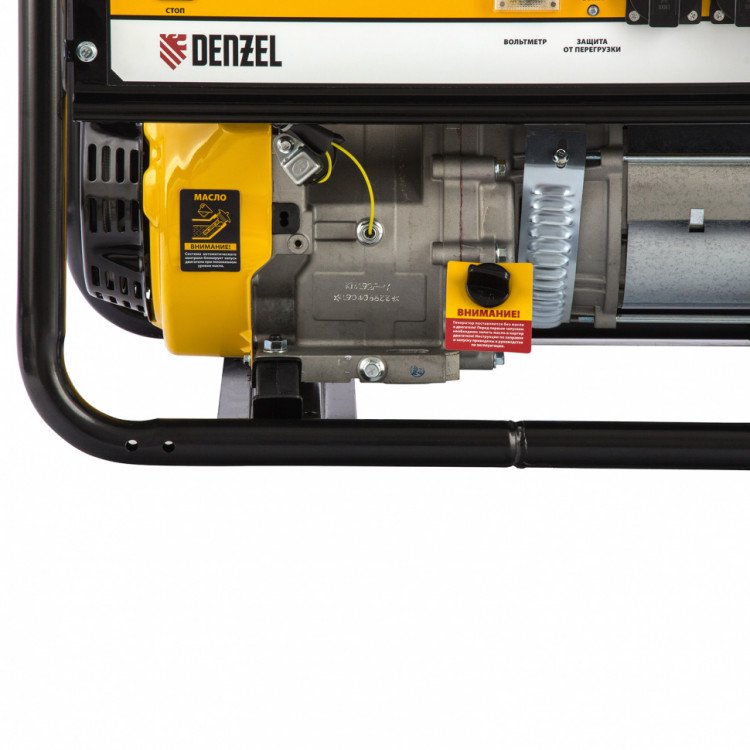Генератор бензиновый GE 8900, 8.5 кВт, 220 В/50 Гц, 25 л, ручной старт Denzel