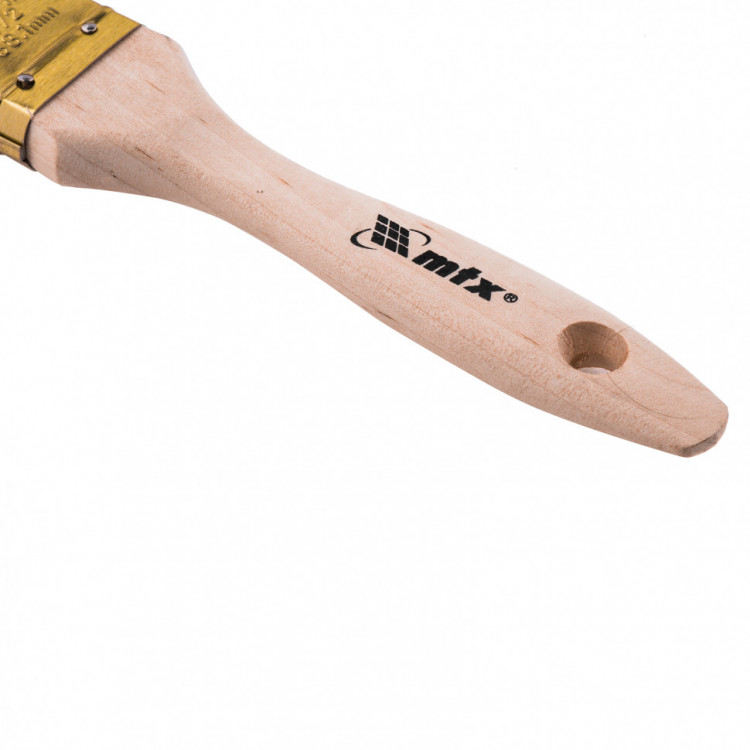 Кисть плоская Golden 1.5&quot;, искусственная щетина, деревянная ручка MTX
