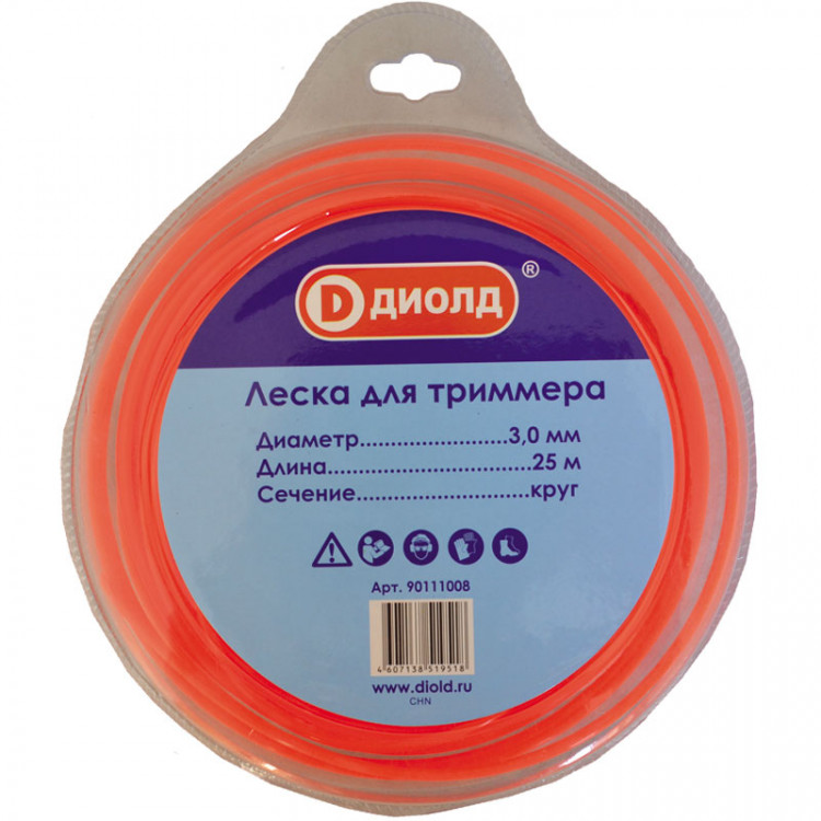 Леска для триммера 3,0мм, 25м