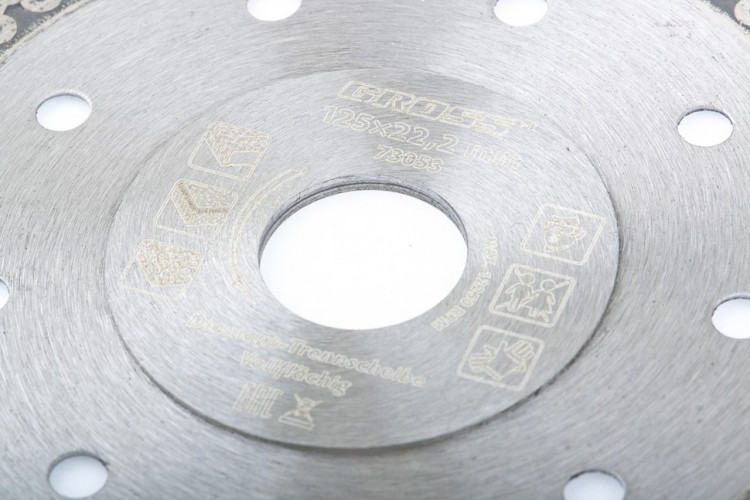 Диск алмазный, 125 х 22,2 мм, тонкий, сплошной (Jaguar), мокрая резка Gross