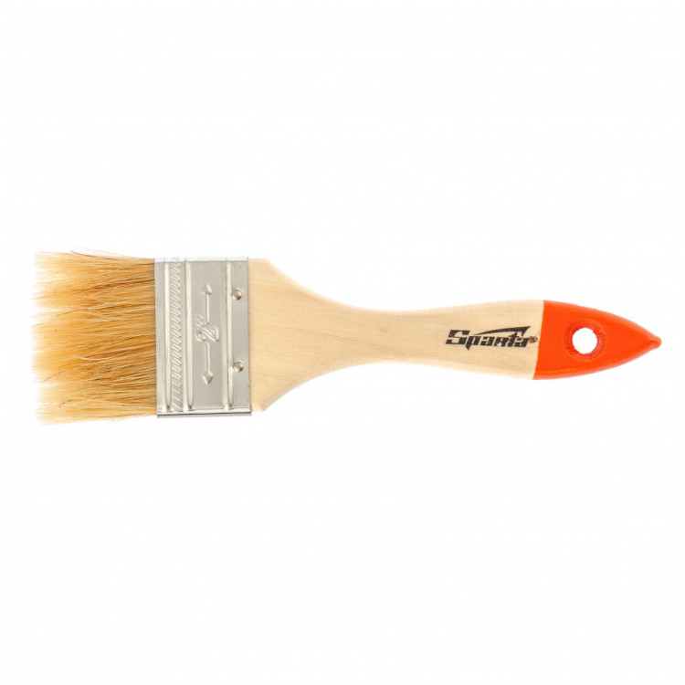 Кисть плоская Slimline 2&quot; (50 мм), натуральная щетина, деревянная ручка Sparta
