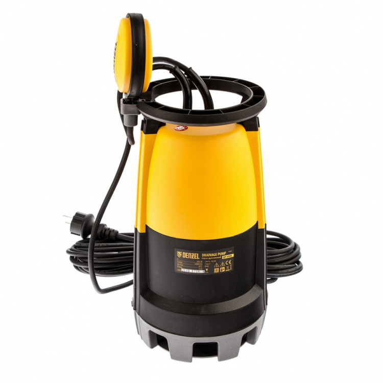 Дренажный насос для чистой и грязной воды DP450S, 450 Вт, напор 6 м, 12000 л/ч Denzel