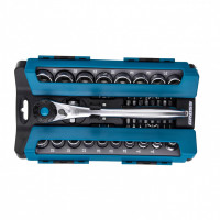 Набор торцевых головок, трещотка 120 зубьев, 36 предметов, 1/2&quot;, 3/8”, CrV Gross