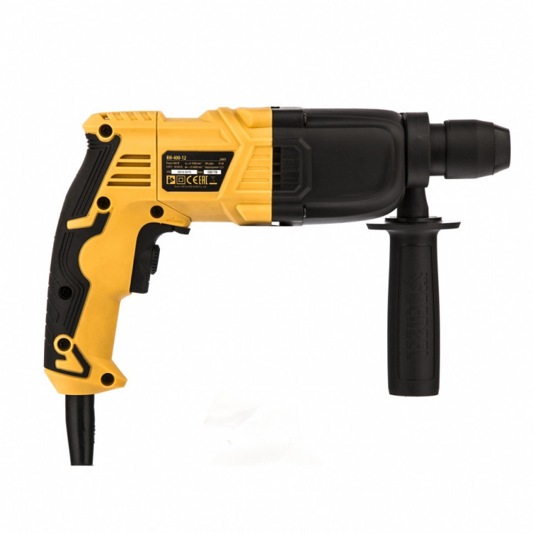 Перфоратор электрический RH-400-12, SDS-plus, 400 Вт, 1.2 Дж, 2 режима Denzel