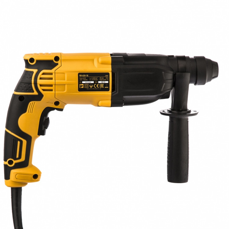 Перфоратор электрический RH-650-18, SDS-plus, 650 Вт, 2.0 Дж, 3 плюс 1 режим Denzel