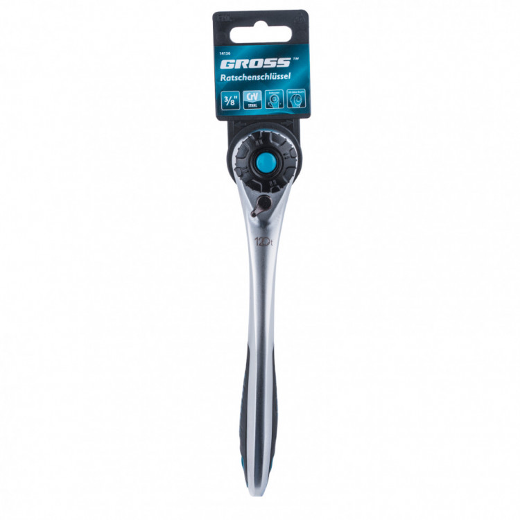 Ключ трещоточный, 120 зубьев, 3/8&quot; Gross