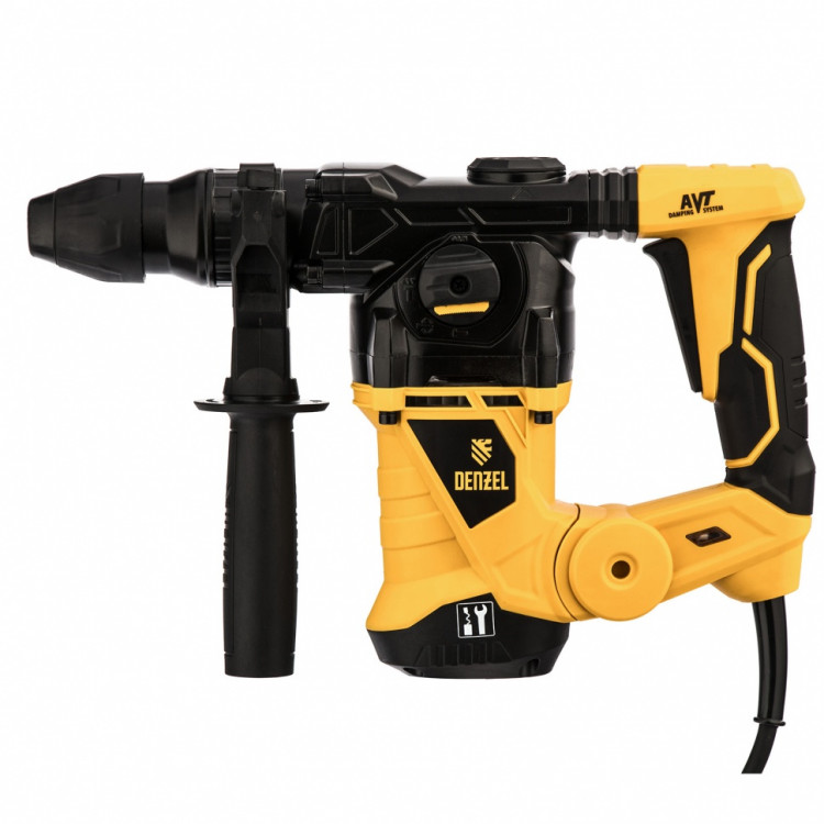 Перфоратор электрический RHV-1250-30, SDS-plus, 1250 Вт, 5 Дж, 3 плюс 1 режим Denzel