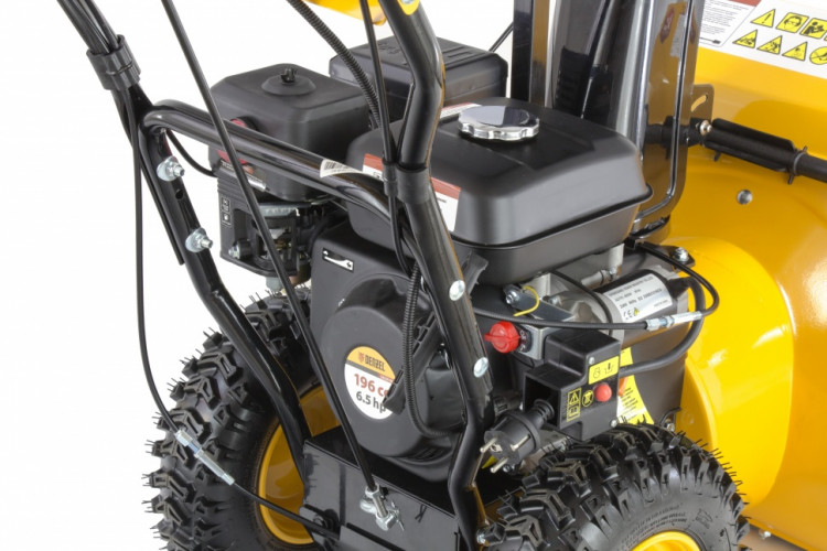 Бензиновая снегоуборочная машина SB 650 E, 6,5 л.с, с электростартером, фара Denzel