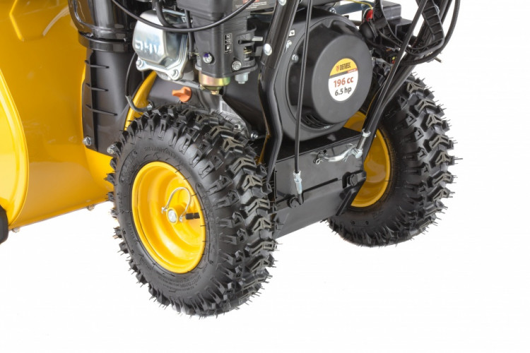 Бензиновая снегоуборочная машина SB 650 E, 6,5 л.с, с электростартером, фара Denzel