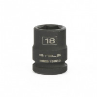 Головка ударная шестигранная, 18 мм, 1/2, CrMo Stels