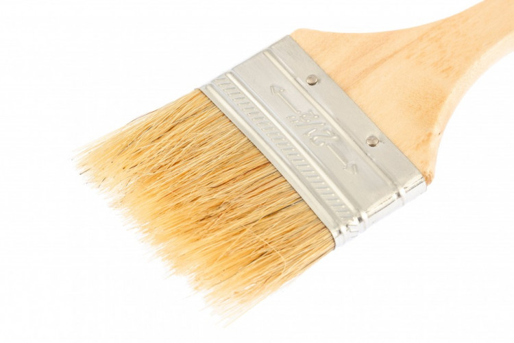Кисть плоская Slimline 2,5&quot; (63 мм), натуральная щетина, деревянная ручка Sparta