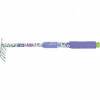 Грабли 5-зубые, 85 х 440 мм, стальные, удлиненная рукоятка, Flower Mint Palisad