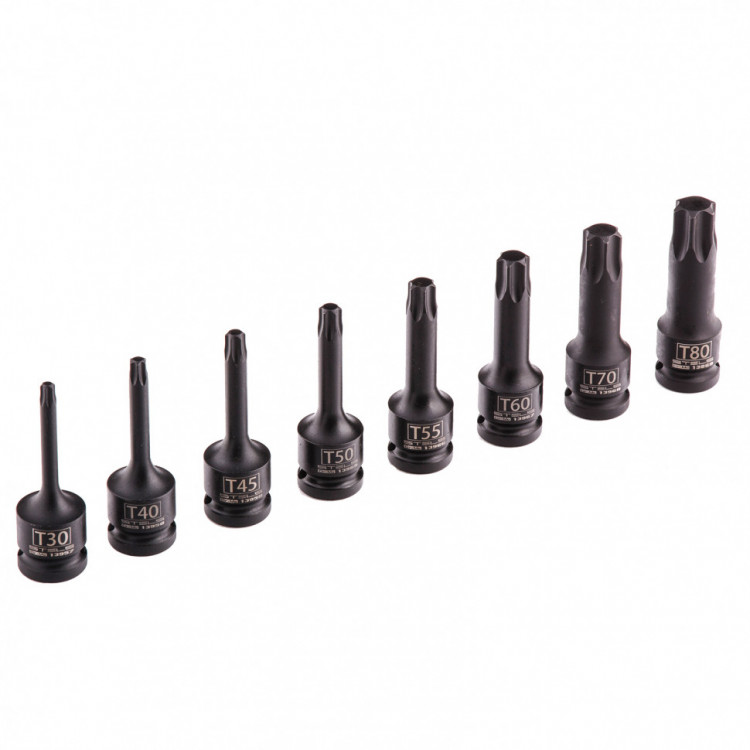 Набор ударных торцевых головок Torx 1/2&quot;,  в кейсе, 8 шт. Stels