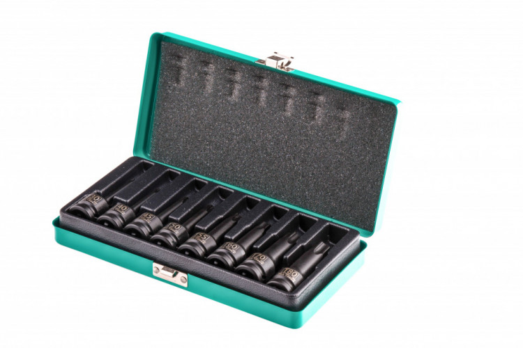Набор ударных торцевых головок Torx 1/2&quot;,  в кейсе, 8 шт. Stels