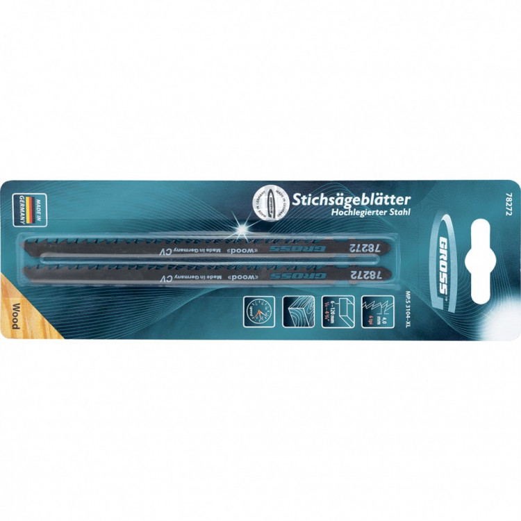 Полотна для электролобзика  по дереву, 2 шт, ( 3104-XL ) Gross