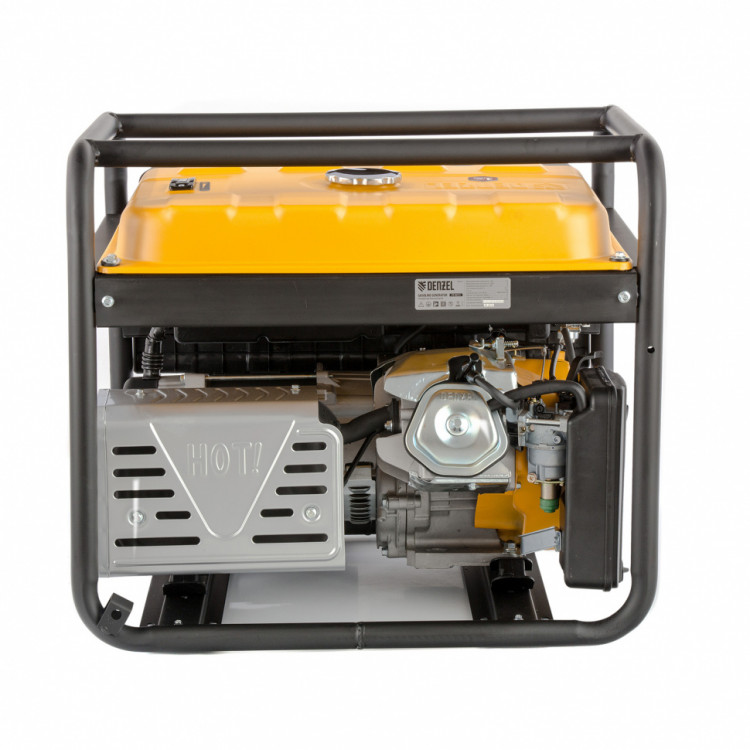 Генератор бензиновый PS 80 E-3, 6.6 кВт, 400 В, 25 л, электростартер Denzel