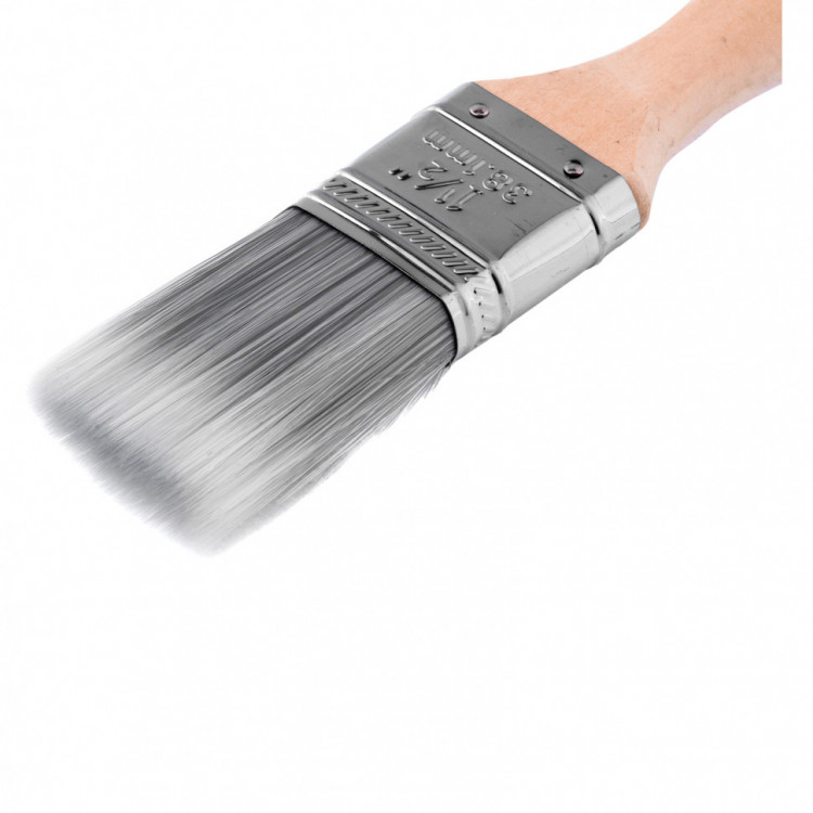 Кисть плоская Platinum 1.5&quot;, искусственная щетина, деревянная ручка MTX